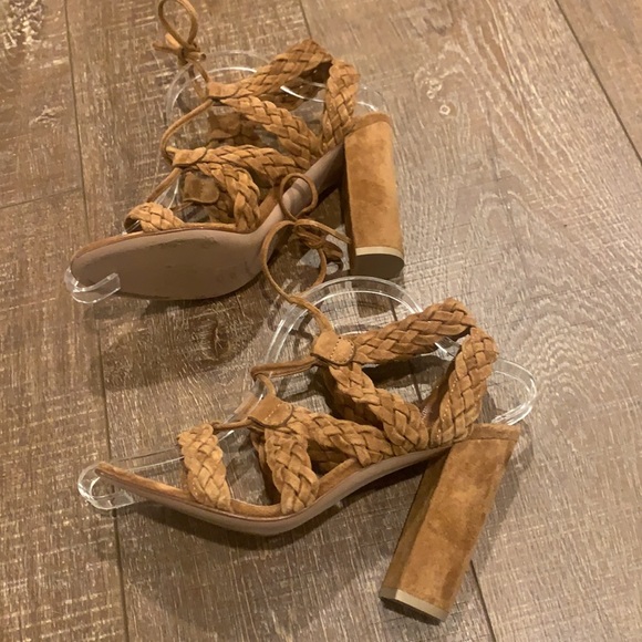 Gianvito Rossi Braided Brown Suede Sandal Size 38/US 7.5 - Picture 10 of 12